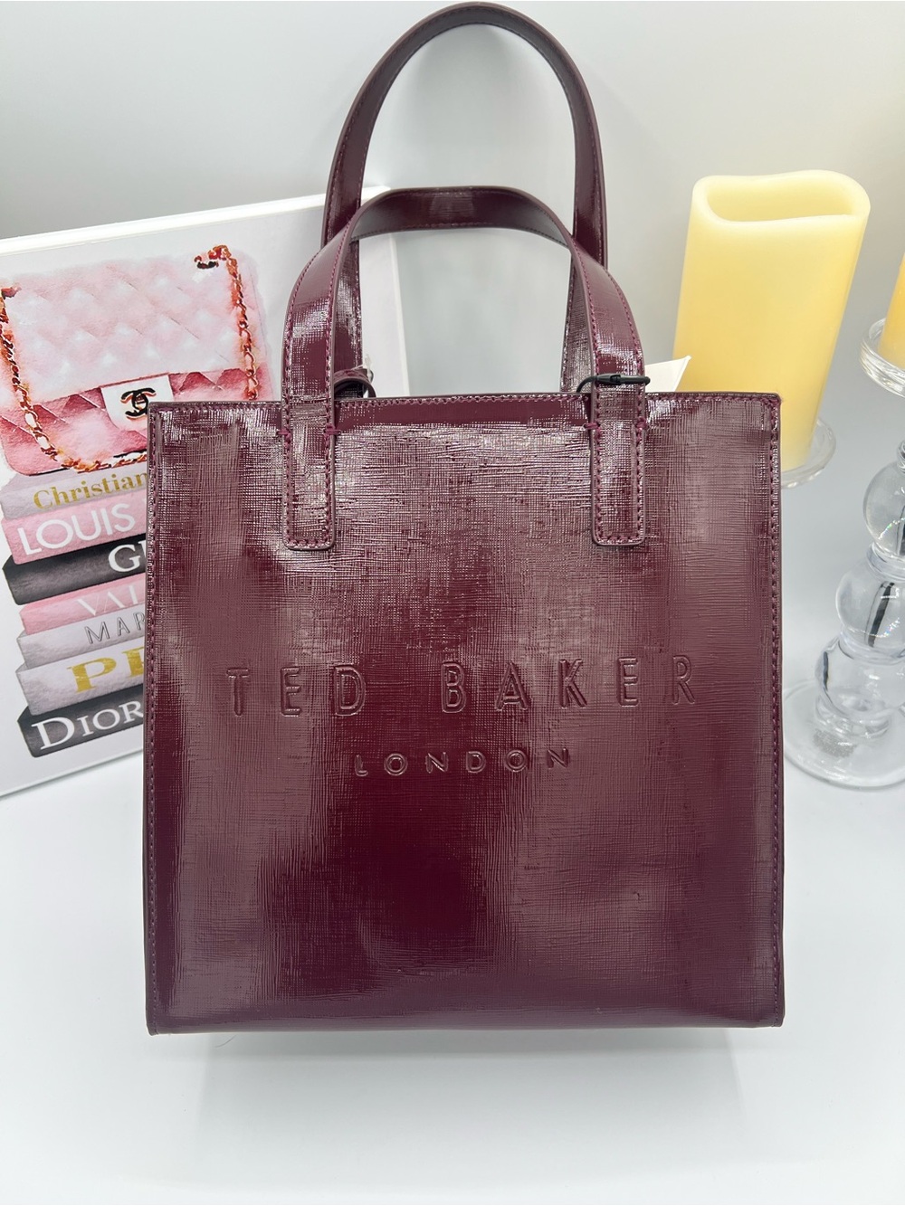 Ted Baker Soocon Icon Tote Bag in Burgundy